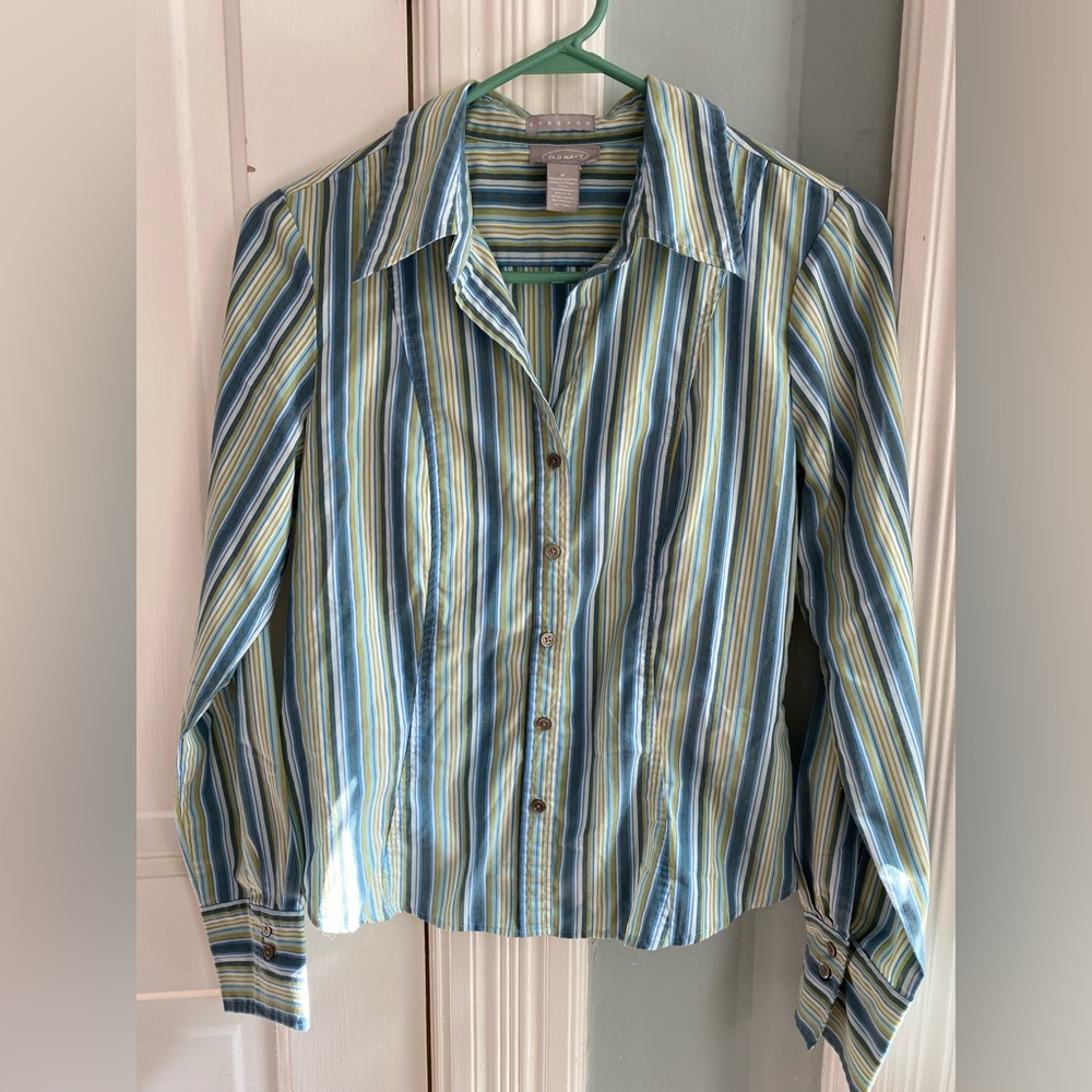 Old Navy vintage 90s fitted stretch button down, medium